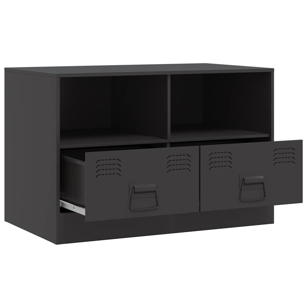 vidaXL Dulap TV, negru, 67x39x44 cm, oțel vidaXL Dulap TV, negru, 67x39x44 cm, oțel