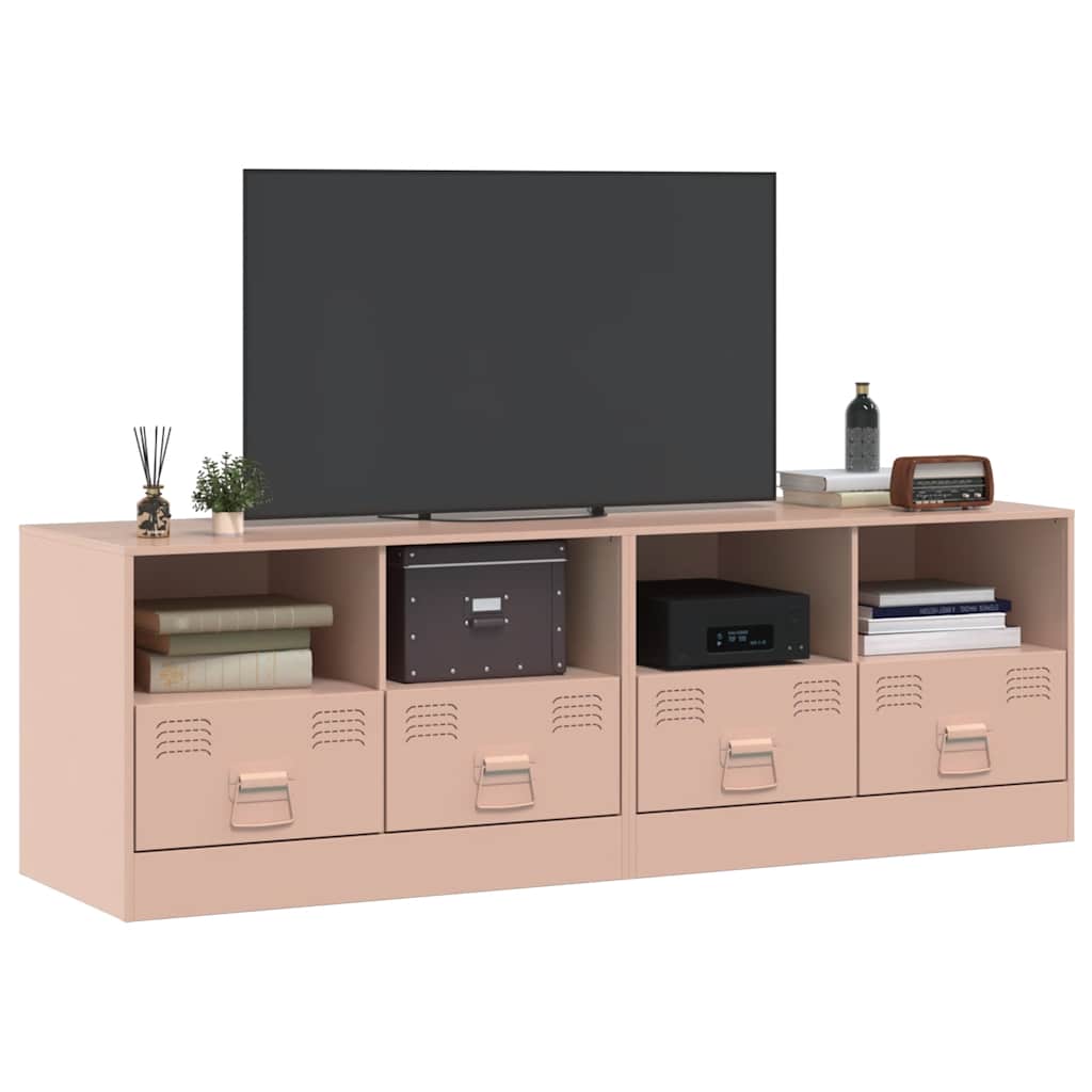 vidaXL Dulapuri TV 2 buc Roz 67x39x44 cm Otel