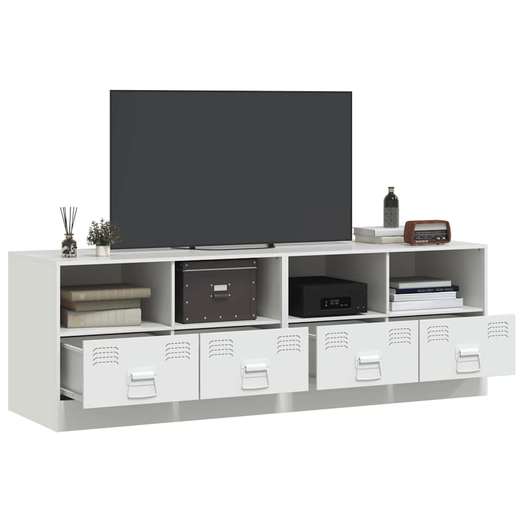 vidaXL Dulapuri TV 2 buc., alb, 67x39x44 cm Otel