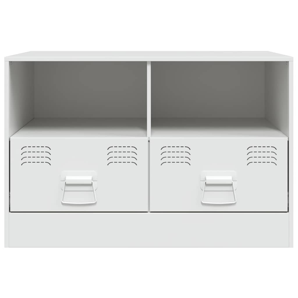 vidaXL Dulapuri TV 2 buc., alb, 67x39x44 cm Otel