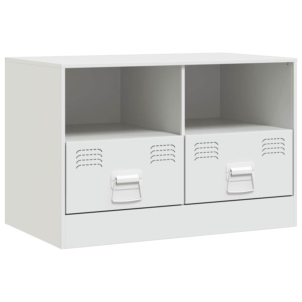 vidaXL Dulapuri TV 2 buc., alb, 67x39x44 cm Otel