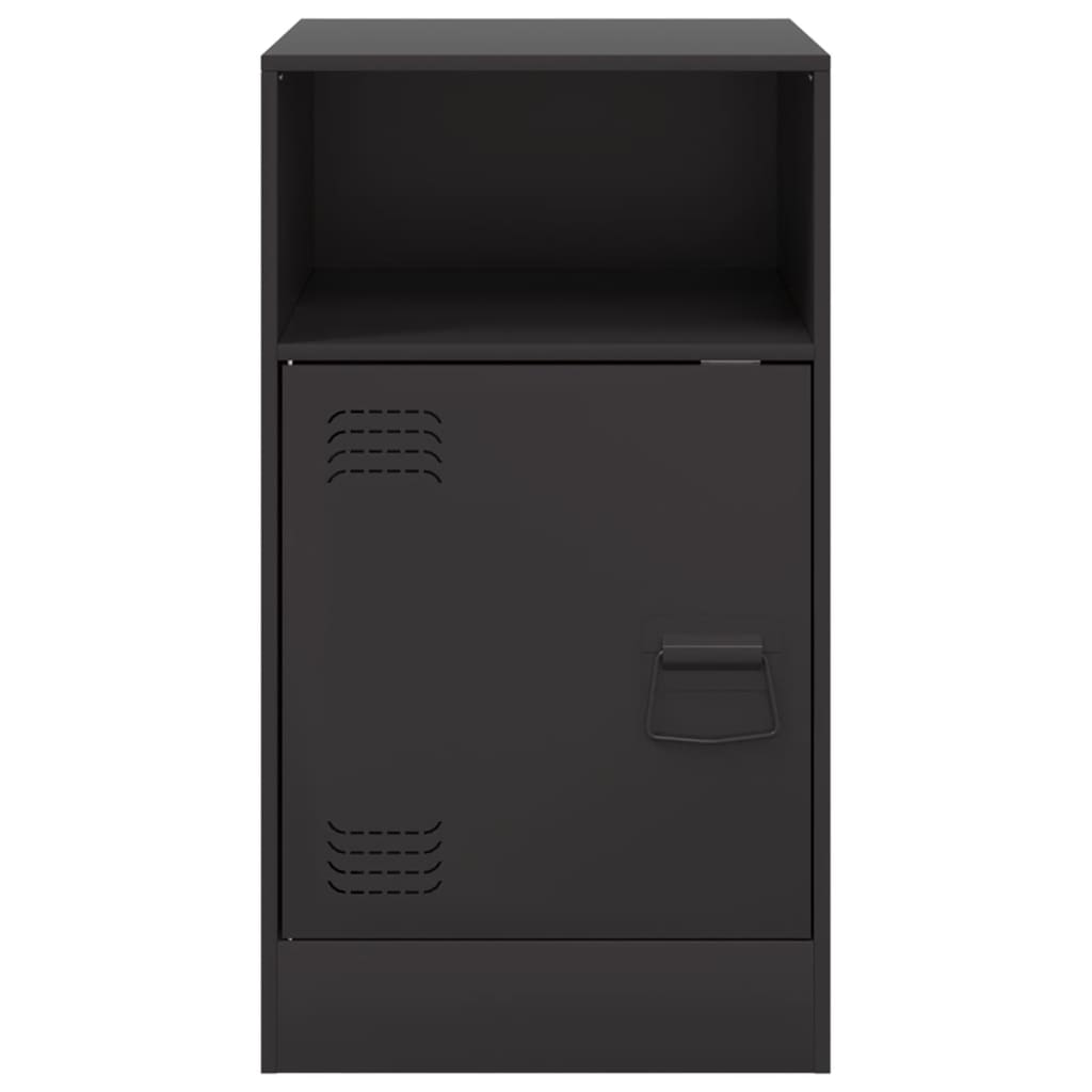vidaXL Noptieră, negru, 34,5x39x62 cm, oțel vidaXL Noptieră, negru, 34,5x39x62 cm, oțel