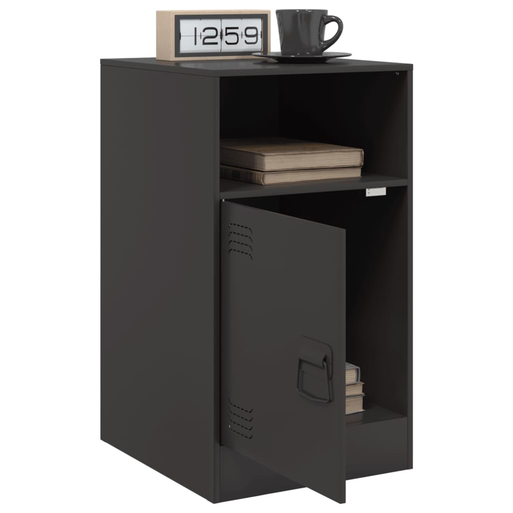 vidaXL Noptiere, 2 buc., negru, 34,5x39x62 cm, oțel vidaXL Noptiere, 2 buc., negru, 34,5x39x62 cm, oțel