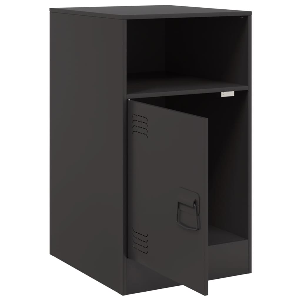 vidaXL Noptiere, 2 buc., negru, 34,5x39x62 cm, oțel vidaXL Noptiere, 2 buc., negru, 34,5x39x62 cm, oțel