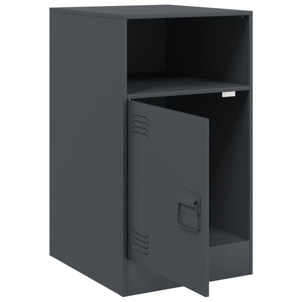 vidaXL Noptiere, 2 buc., antracit, 34,5x39x62 cm, oțel vidaXL Noptiere, 2 buc., antracit, 34,5x39x62 cm, oțel