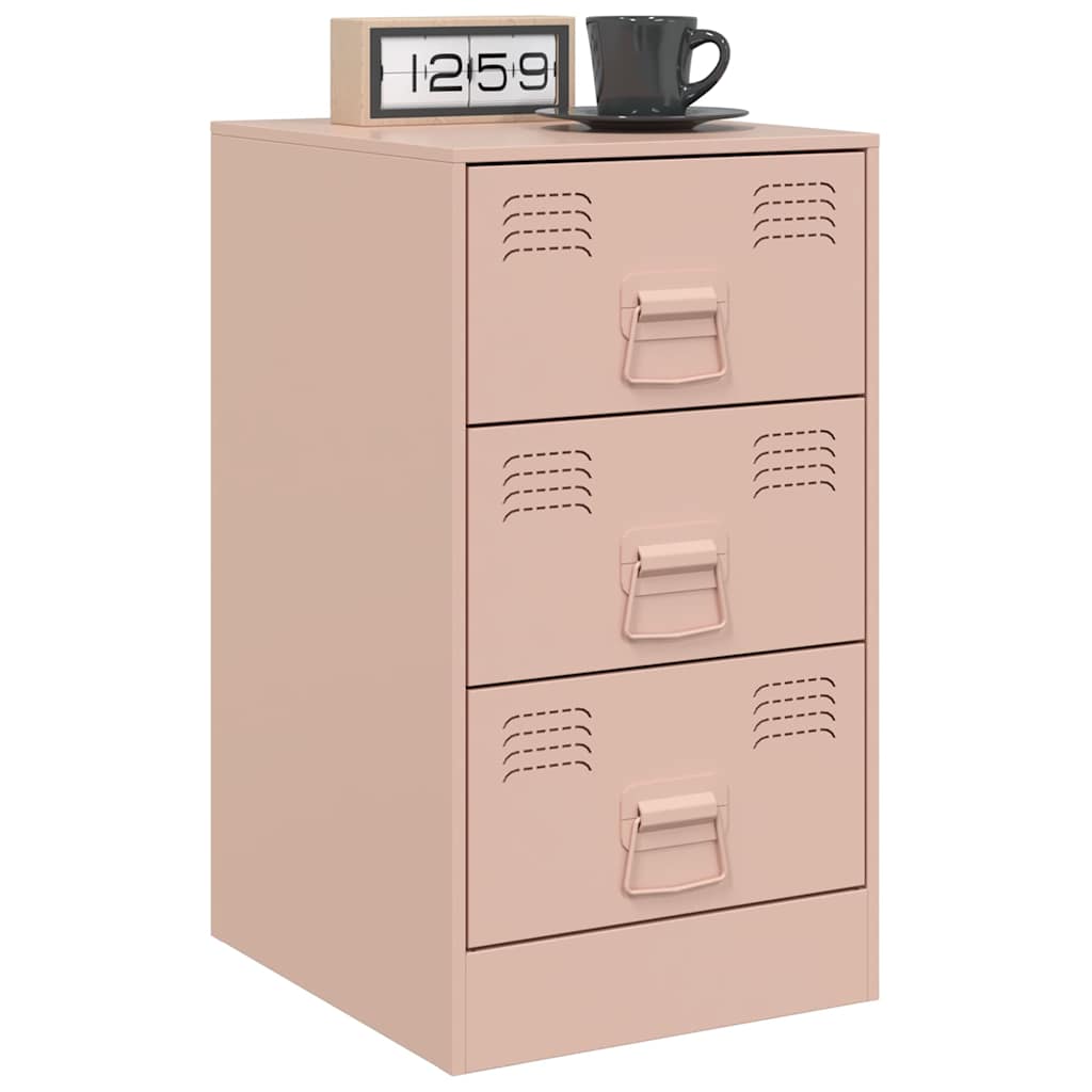 vidaXL Noptiere, 2 buc., 34,5x39x62 , 34,5x39x62 cm, oțel