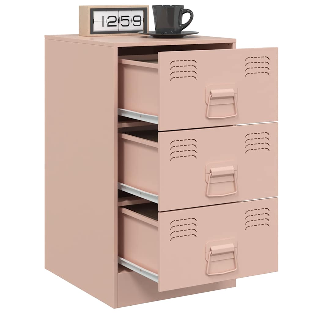 vidaXL Noptiere, 2 buc., 34,5x39x62 , 34,5x39x62 cm, oțel