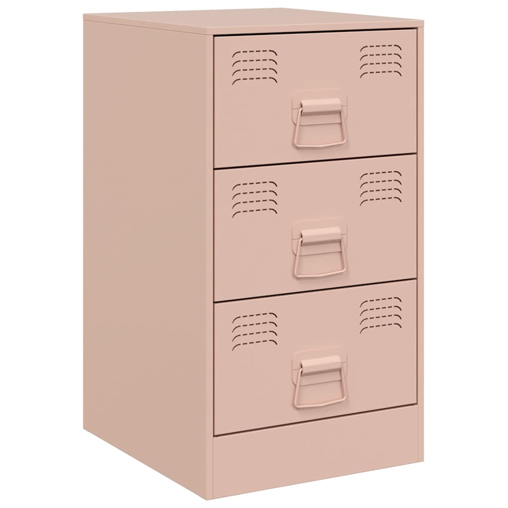 vidaXL Noptiere, 2 buc., 34,5x39x62 , 34,5x39x62 cm, oțel