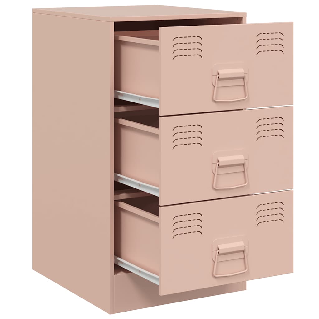 vidaXL Noptiere, 2 buc., 34,5x39x62 , 34,5x39x62 cm, oțel