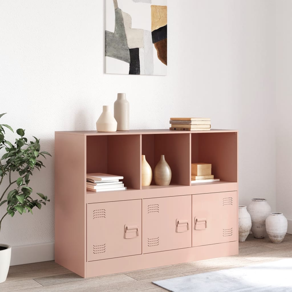 vidaXL Dulap, roz, 99x39x73 cm, oțel vidaXL Dulap, roz, 99x39x73 cm, oțel