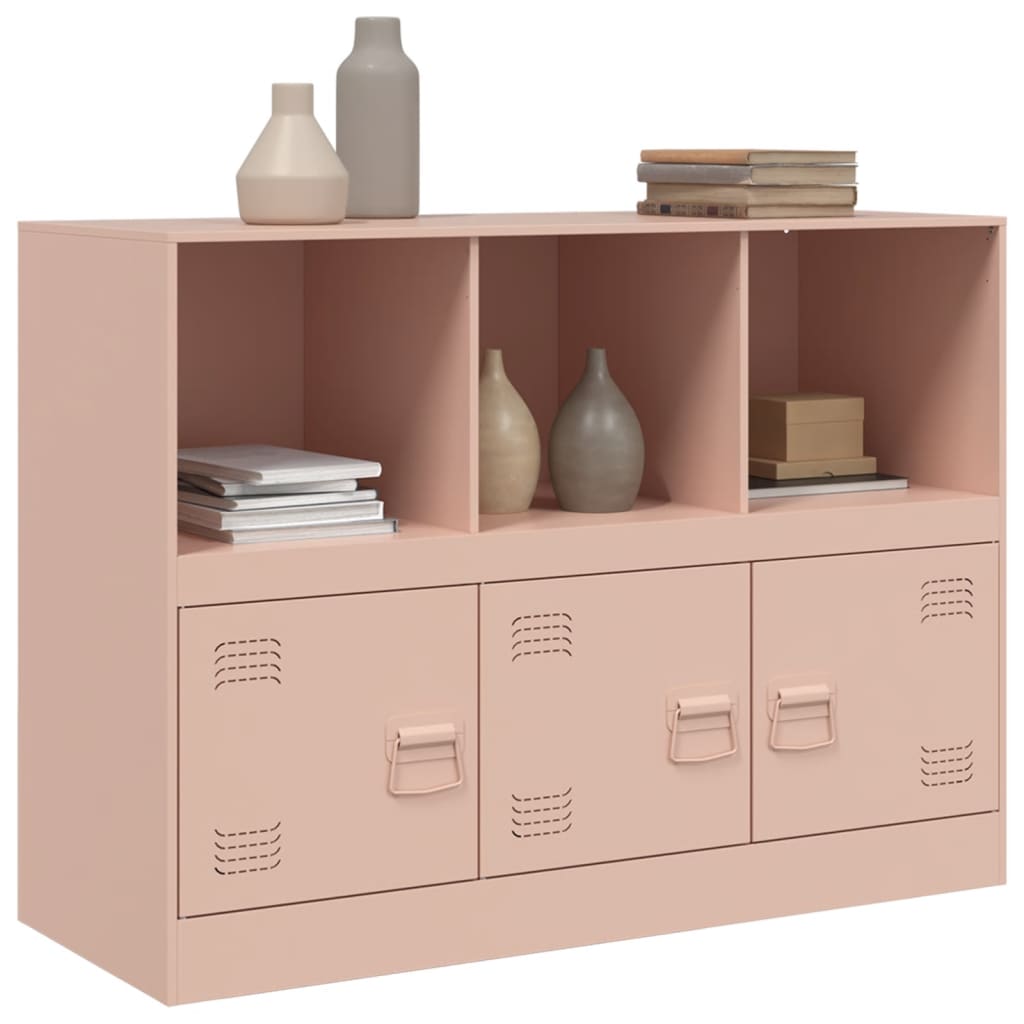 vidaXL Dulap, roz, 99x39x73 cm, oțel vidaXL Dulap, roz, 99x39x73 cm, oțel