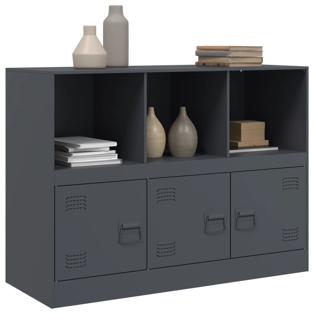 vidaXL Servantă, antracit, 99x39x73 cm, oțel vidaXL Servantă, antracit, 99x39x73 cm, oțel