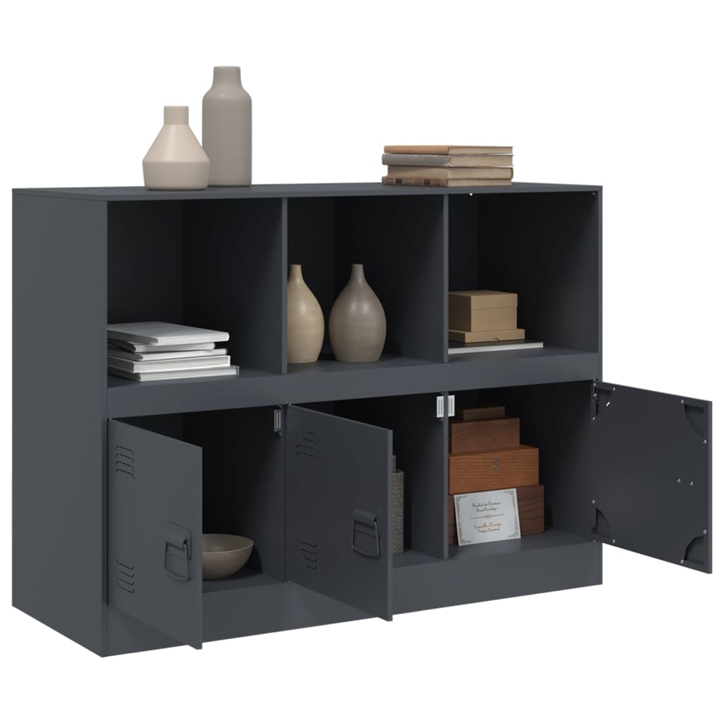 vidaXL Servantă, antracit, 99x39x73 cm, oțel vidaXL Servantă, antracit, 99x39x73 cm, oțel