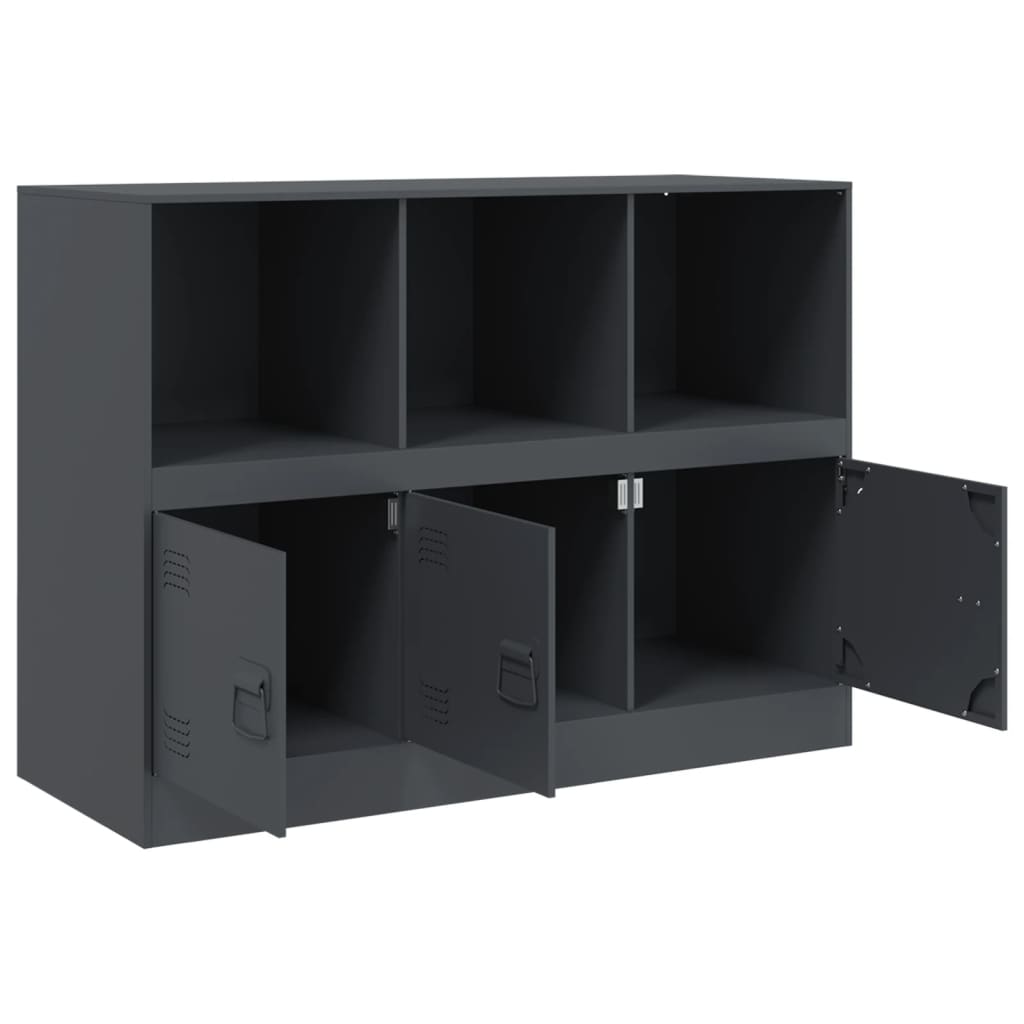 vidaXL Servantă, antracit, 99x39x73 cm, oțel vidaXL Servantă, antracit, 99x39x73 cm, oțel