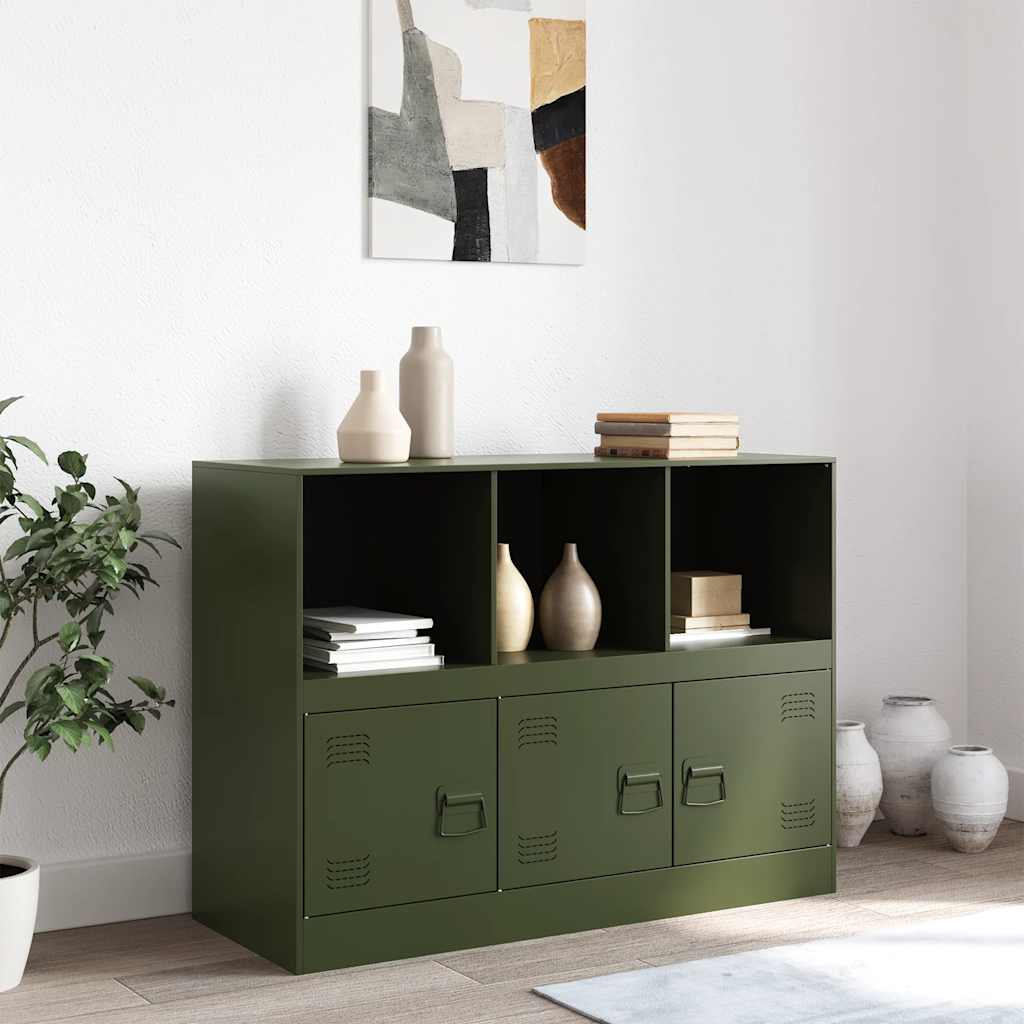 vidaXL Bufeta verde măslină 99x39x73 cm oțel