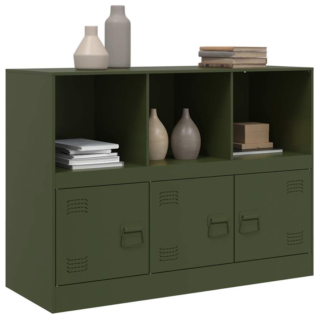 vidaXL Bufeta verde măslină 99x39x73 cm oțel