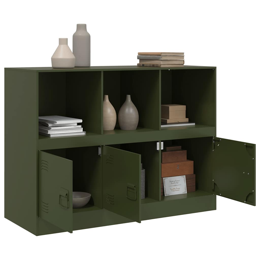 vidaXL Bufeta verde măslină 99x39x73 cm oțel