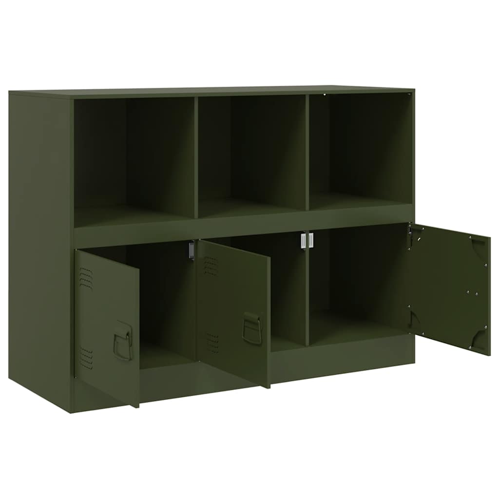 vidaXL Bufeta verde măslină 99x39x73 cm oțel