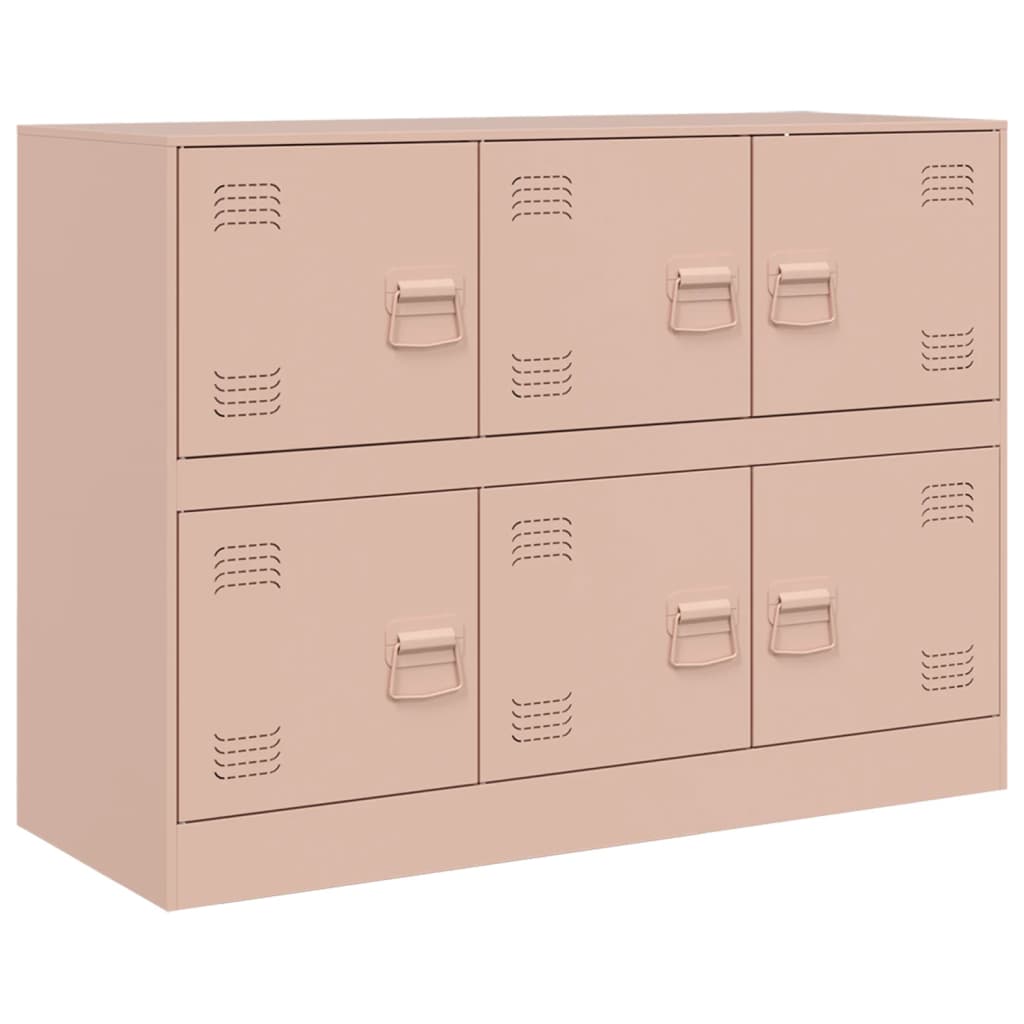 vidaXL Dulap, roz, 99x39x73 cm, oțel vidaXL Dulap, roz, 99x39x73 cm, oțel