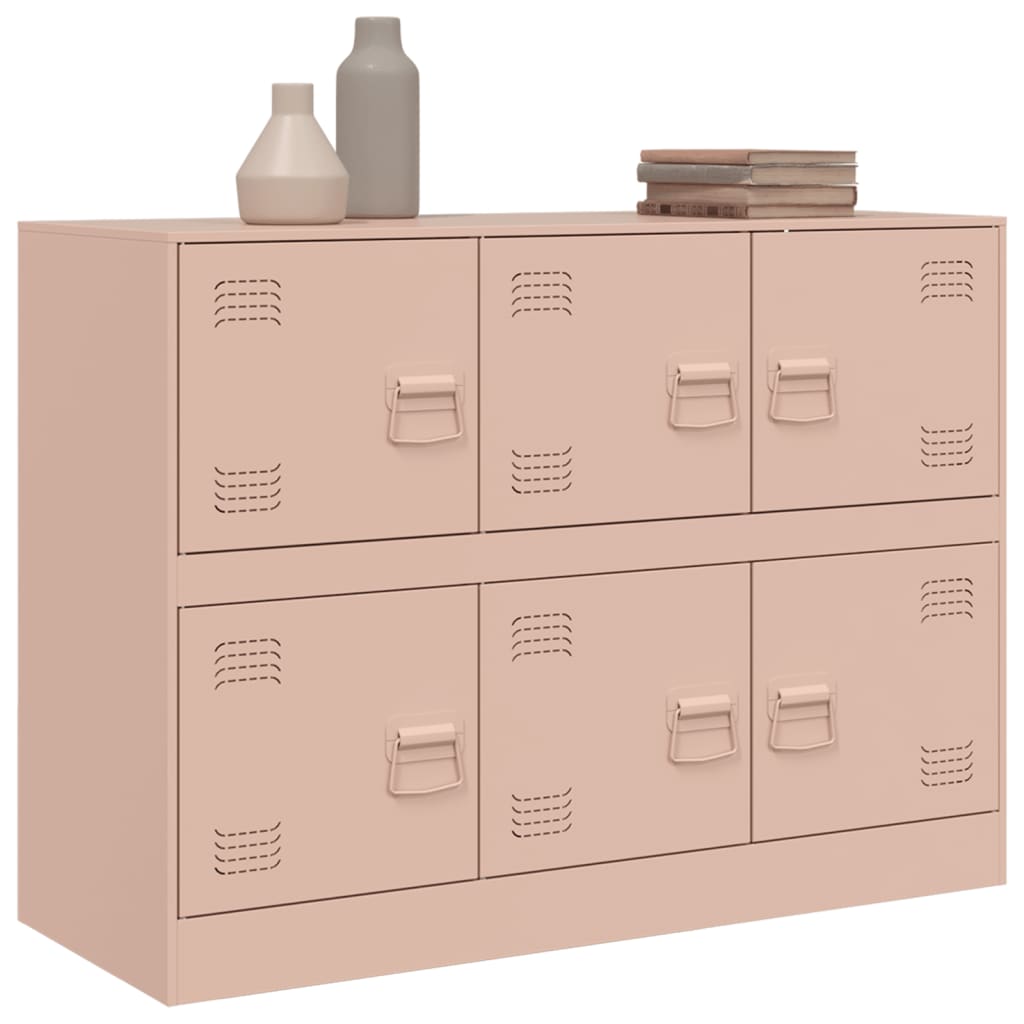 vidaXL Dulap, roz, 99x39x73 cm, oțel vidaXL Dulap, roz, 99x39x73 cm, oțel