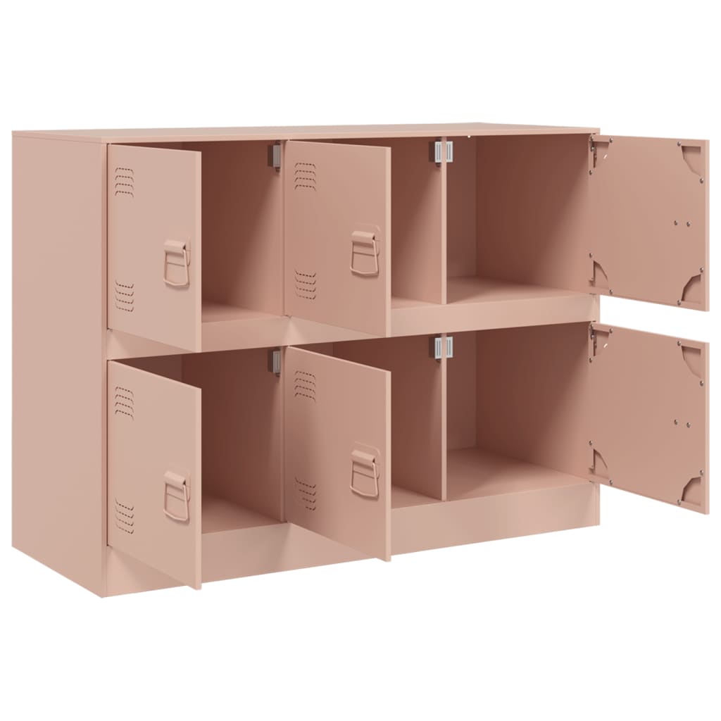 vidaXL Dulap, roz, 99x39x73 cm, oțel vidaXL Dulap, roz, 99x39x73 cm, oțel