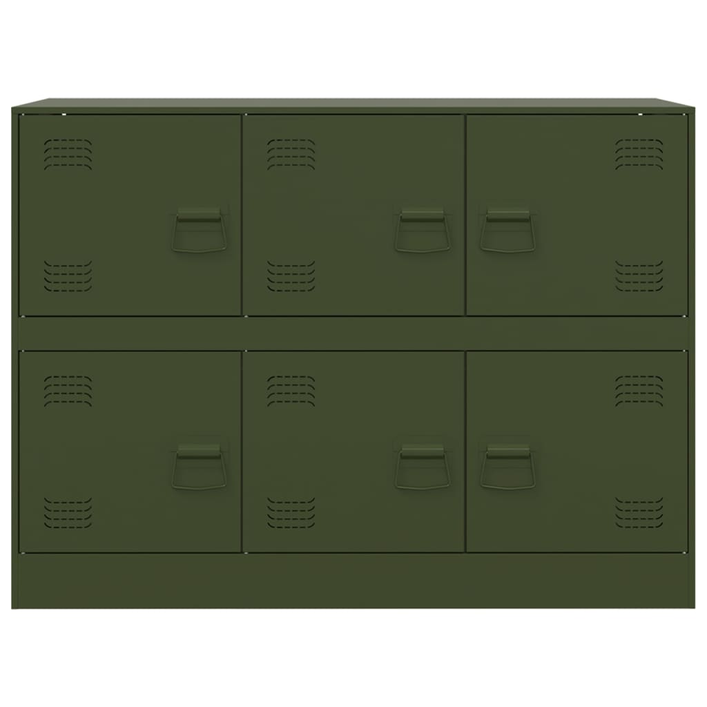 vidaXL Bufeta verde măslină 99x39x73 cm oțel