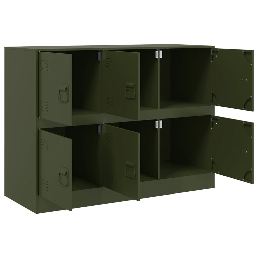 vidaXL Bufeta verde măslină 99x39x73 cm oțel