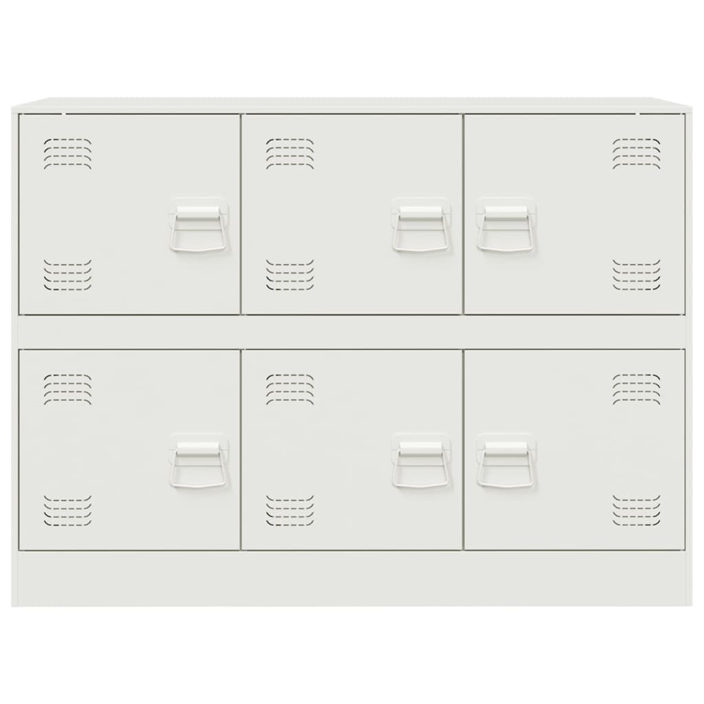 vidaXL Servantă, alb, 99x39x73 cm, oțel vidaXL Servantă, alb, 99x39x73 cm, oțel