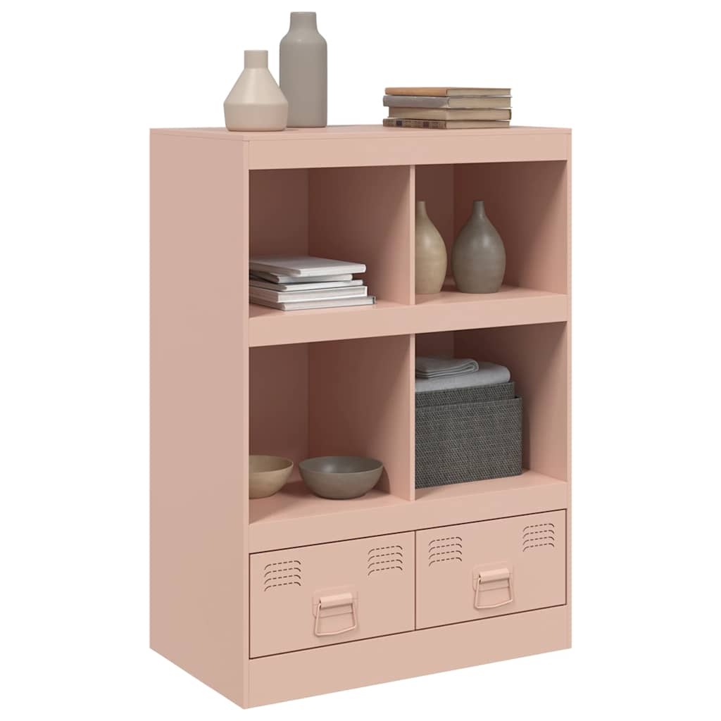 vidaXL Comodă Roz 67x39x95 cm oțel vidaXL Comodă Roz 67x39x95 cm oțel