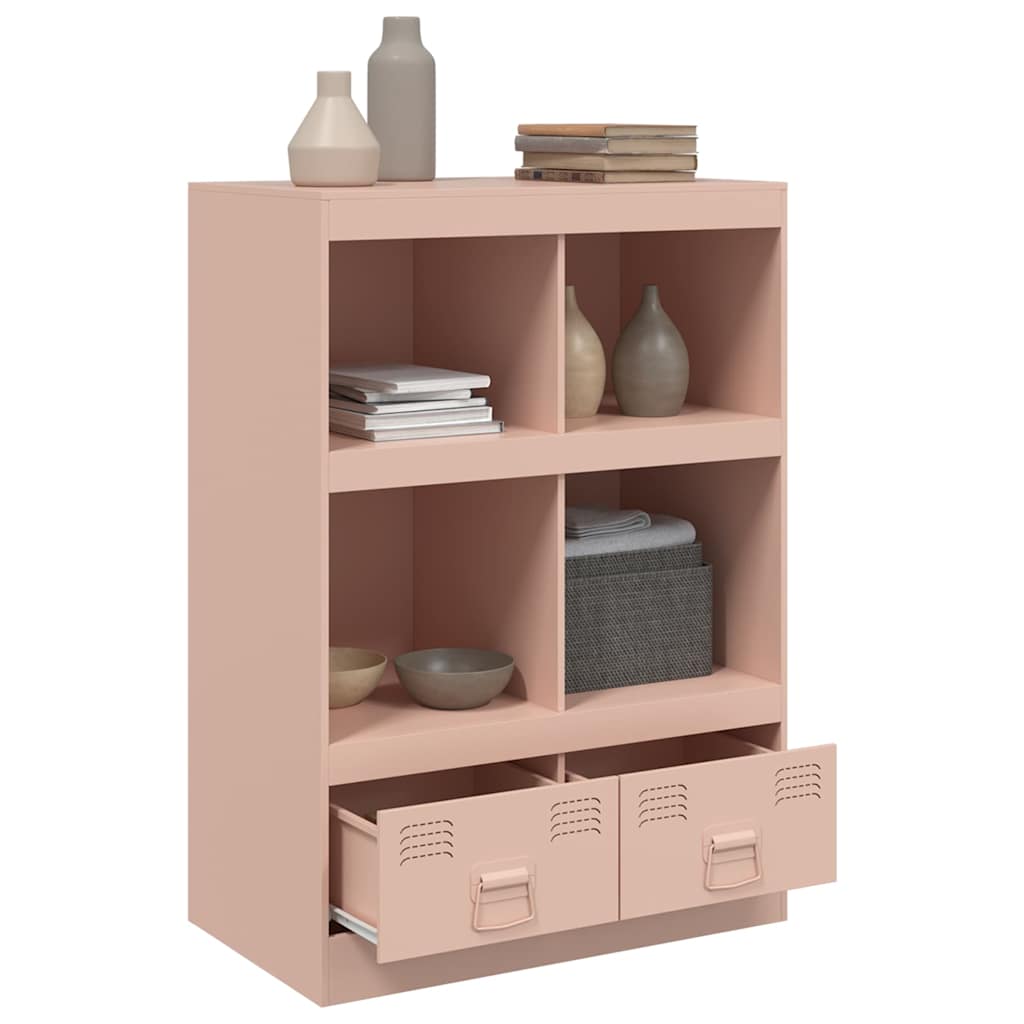 vidaXL Comodă Roz 67x39x95 cm oțel vidaXL Comodă Roz 67x39x95 cm oțel