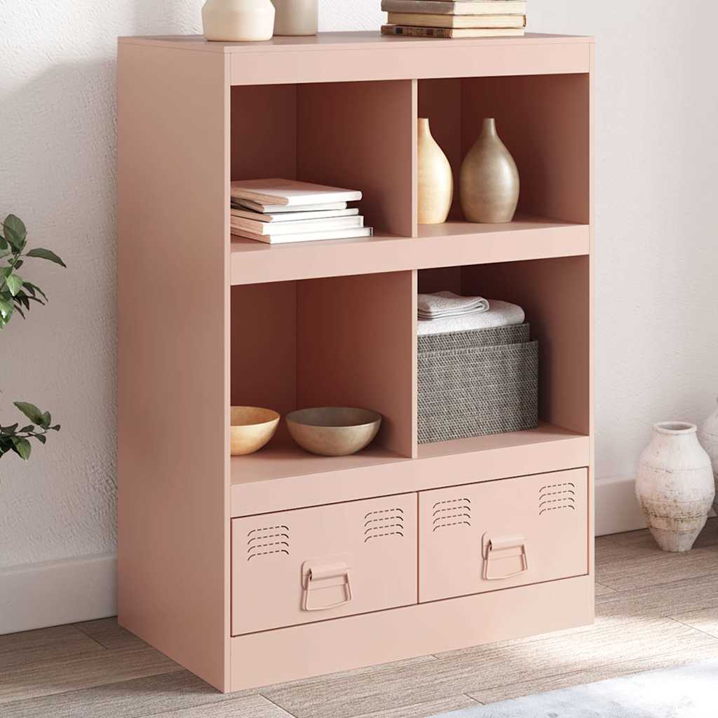 vidaXL Comodă Roz 67x39x95 cm oțel vidaXL Comodă Roz 67x39x95 cm oțel