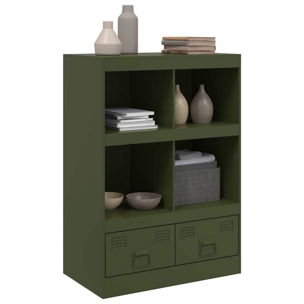 vidaXL Dulap înalt verde măslină 67x39x95 cm oțel vidaXL Dulap înalt verde măslină 67x39x95 cm oțel