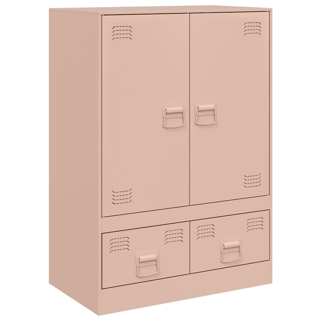 vidaXL Dulap înalt Roz 67x39x95 cm oțel vidaXL Dulap înalt Roz 67x39x95 cm oțel
