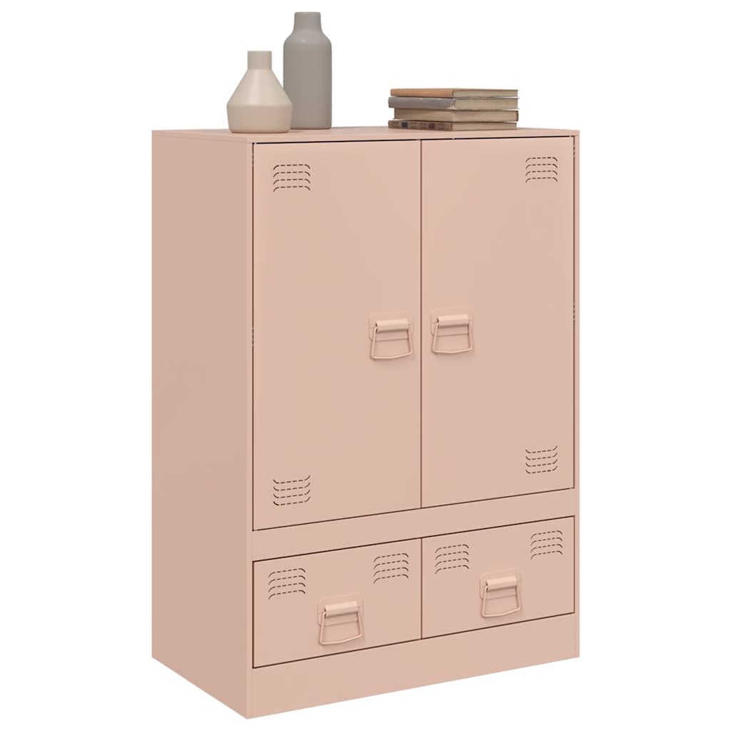 vidaXL Dulap înalt Roz 67x39x95 cm oțel vidaXL Dulap înalt Roz 67x39x95 cm oțel