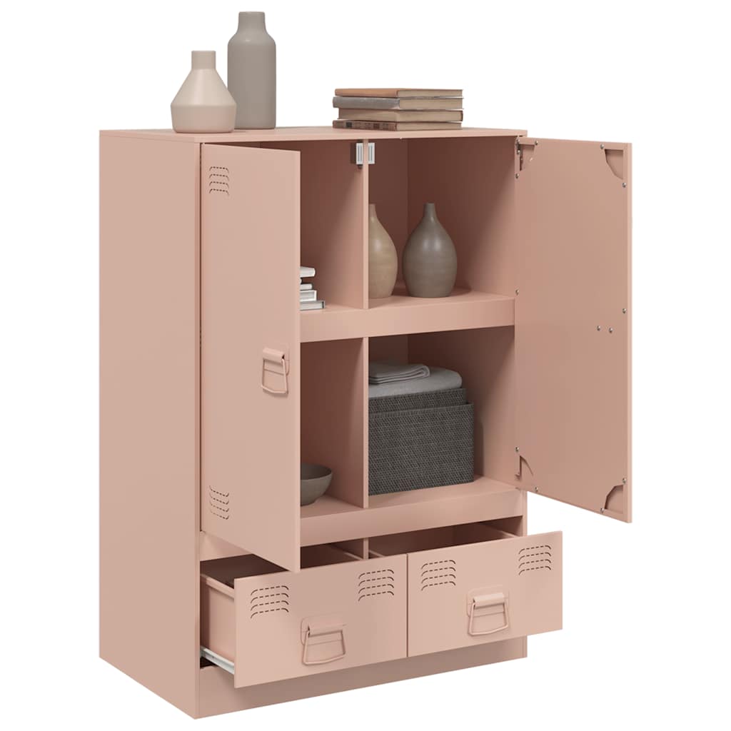 vidaXL Dulap înalt Roz 67x39x95 cm oțel vidaXL Dulap înalt Roz 67x39x95 cm oțel