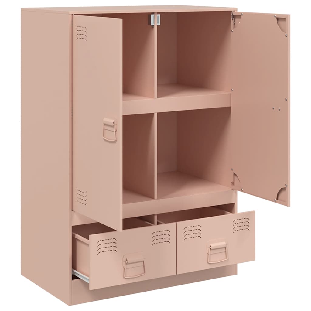vidaXL Dulap înalt Roz 67x39x95 cm oțel vidaXL Dulap înalt Roz 67x39x95 cm oțel