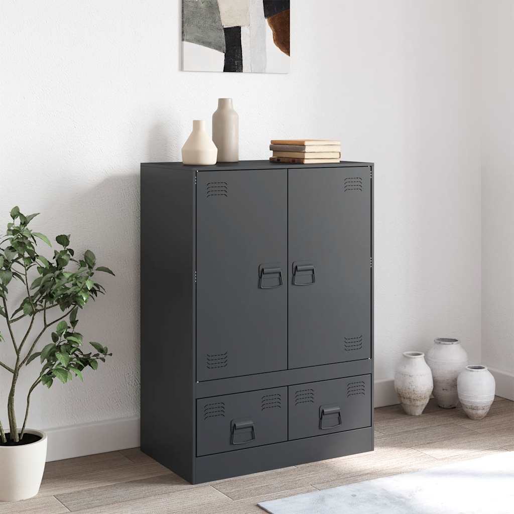 vidaXL Dulap înalt, antracit, 67x39x95 cm, oțel vidaXL Dulap înalt, antracit, 67x39x95 cm, oțel