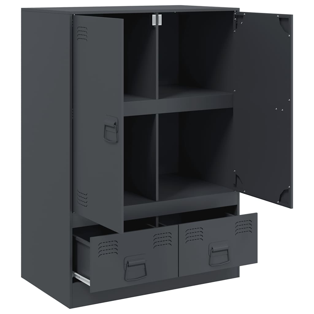 vidaXL Dulap înalt, antracit, 67x39x95 cm, oțel vidaXL Dulap înalt, antracit, 67x39x95 cm, oțel