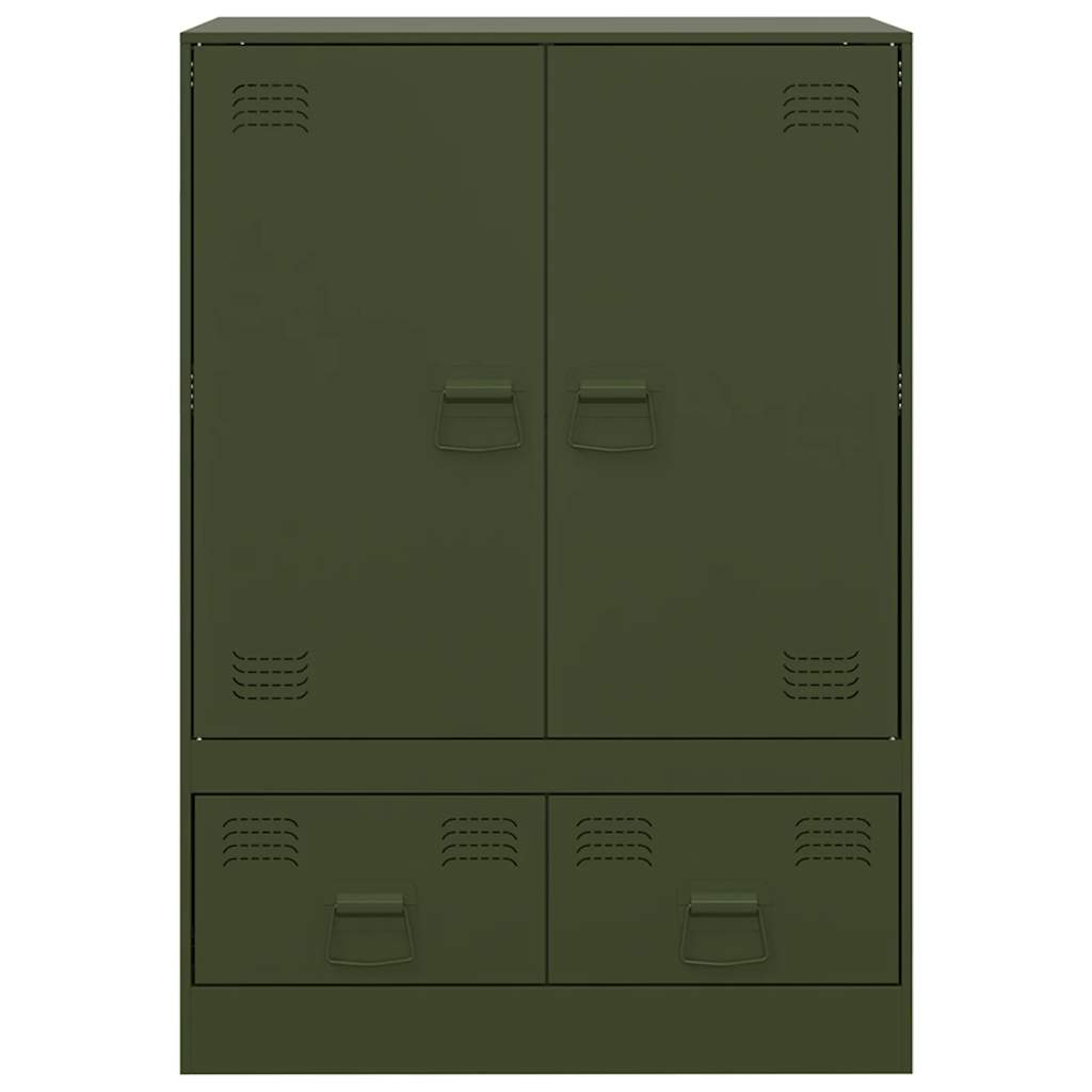 vidaXL Dulap înalt verde măslină 67x39x95 cm oțel vidaXL Dulap înalt verde măslină 67x39x95 cm oțel
