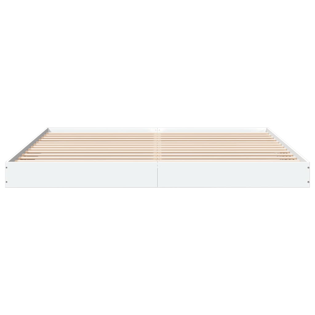 vidaXL Cadru de pat fără saltea, alb, 180x200 cm, lemn de prelucrare vidaXL Cadru de pat fără saltea, alb, 180x200 cm, lemn de prelucrare