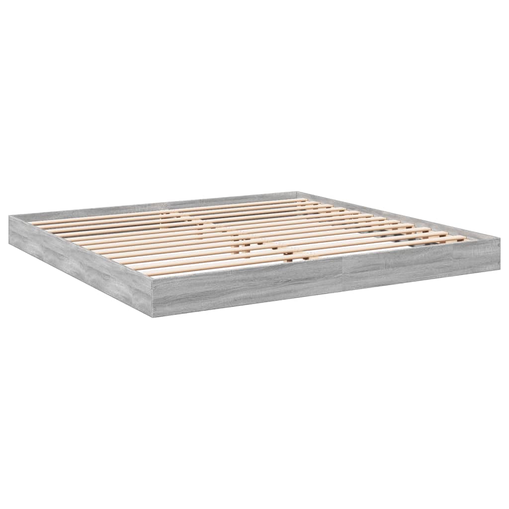 vidaXL Cadru de pat fără saltea Gri Sonoma 180x200cm Lemn prelucrat