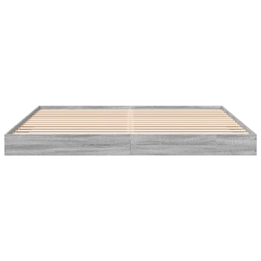 vidaXL Cadru de pat fără saltea Gri Sonoma 180x200cm Lemn prelucrat
