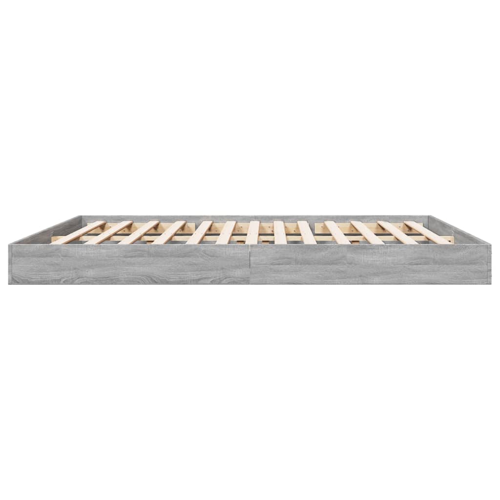 vidaXL Cadru de pat fără saltea Gri Sonoma 180x200cm Lemn prelucrat