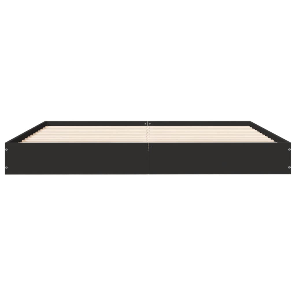 vidaXL Cadru de pat fără saltea Negru 160x200cm Lemn prelucrat vidaXL Cadru de pat fără saltea Negru 160x200cm Lemn prelucrat