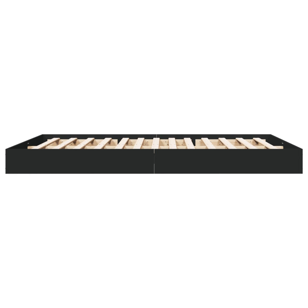 vidaXL Cadru de pat fără saltea Negru 160x200cm Lemn prelucrat vidaXL Cadru de pat fără saltea Negru 160x200cm Lemn prelucrat