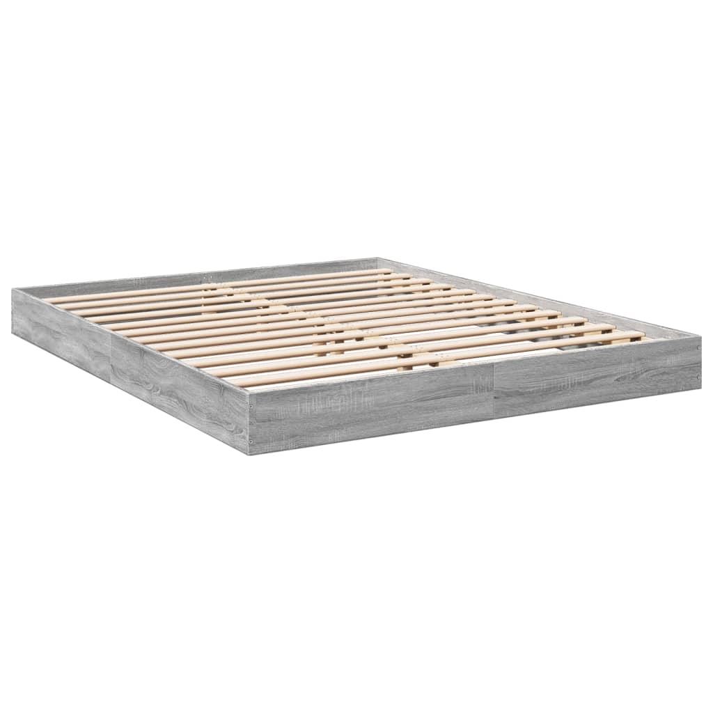 vidaXL Cadru de pat fără saltea Gri Sonoma 160x200cm lemn prelucrat