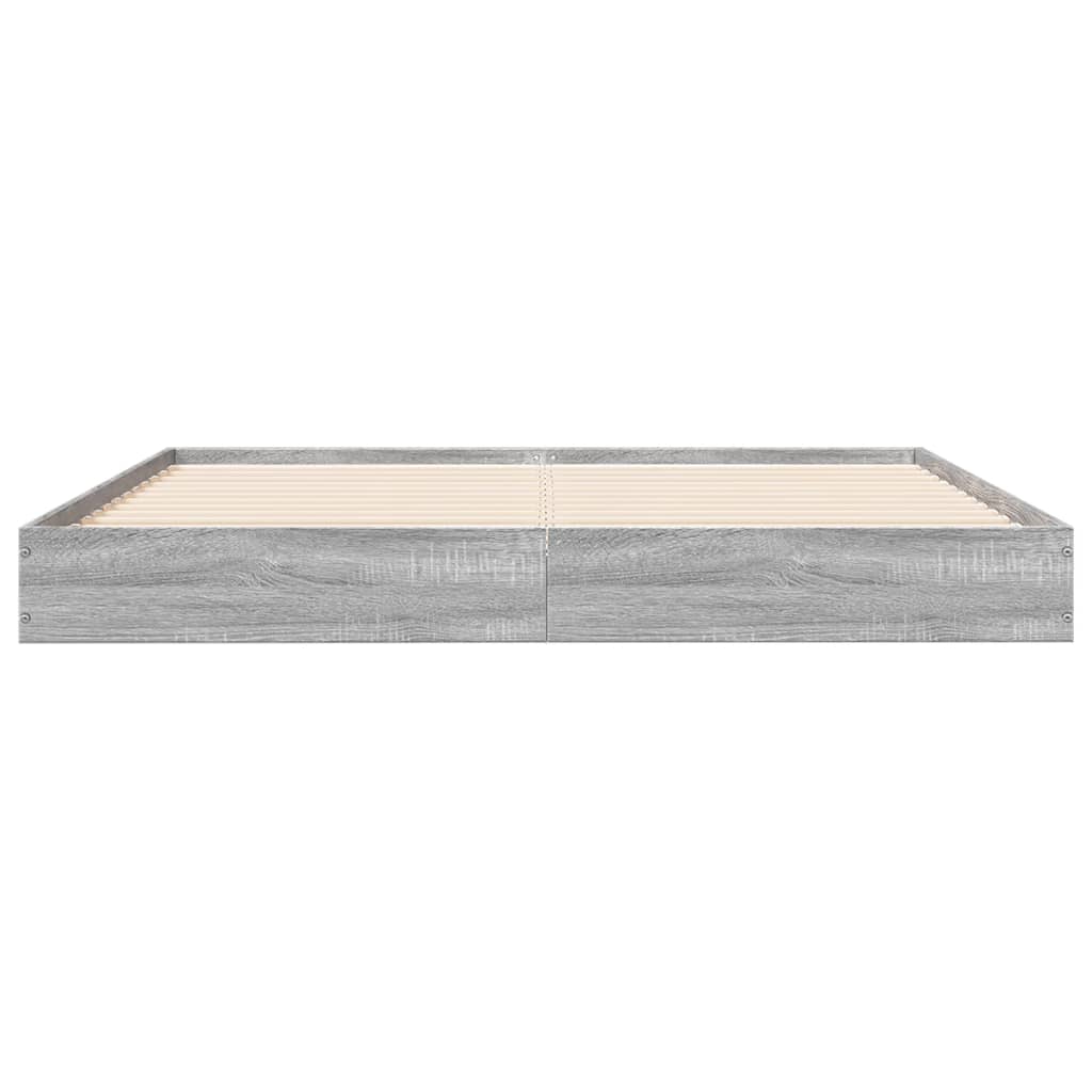 vidaXL Cadru de pat fără saltea Gri Sonoma 160x200cm lemn prelucrat