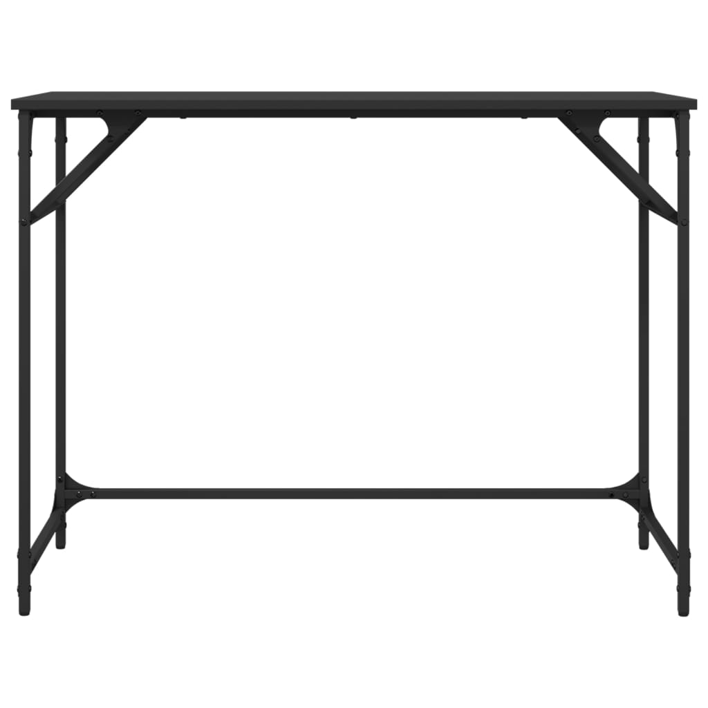 vidaXL Birou negru 100x45x76cm lemn compozit/oțel vopsit electrostatic