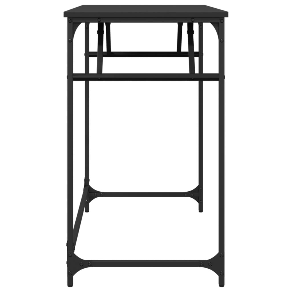 vidaXL Birou negru 100x45x76cm lemn compozit/oțel vopsit electrostatic