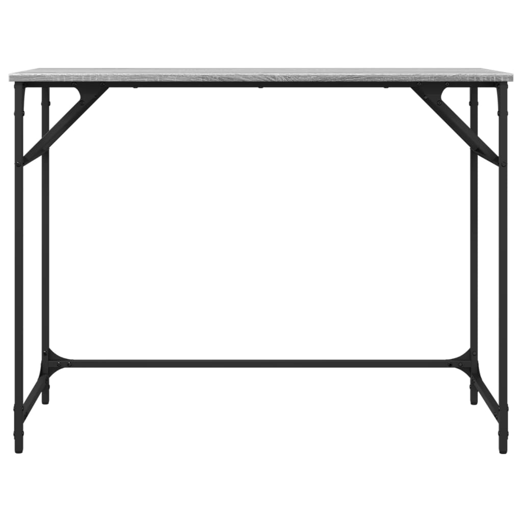 vidaXL Birou gri sonoma 100x45x76 cm lemn/oțel vopsit electrostatic vidaXL Birou gri sonoma 100x45x76 cm lemn/oțel vopsit electrostatic